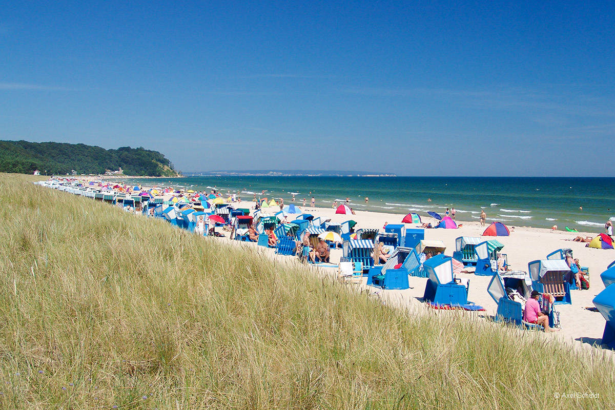 Der feinsandige Ostseestrand in Baabe